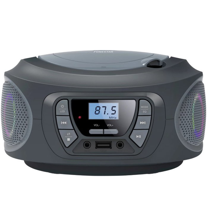 Fonestar BOOM-ONE-G Radio CD USB FM Portátil Gris Fonestar BOOM-ONE-G Radio CD USB FM Portátil Gris